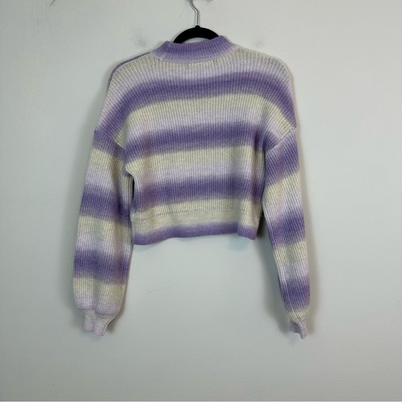 Vero Moda | Purple and White Elektra Stripe Sweater Size Small - Picture 3 of 5